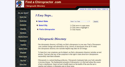 Desktop Screenshot of findachiropractor.com