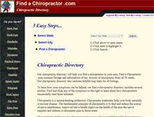 Tablet Screenshot of findachiropractor.com